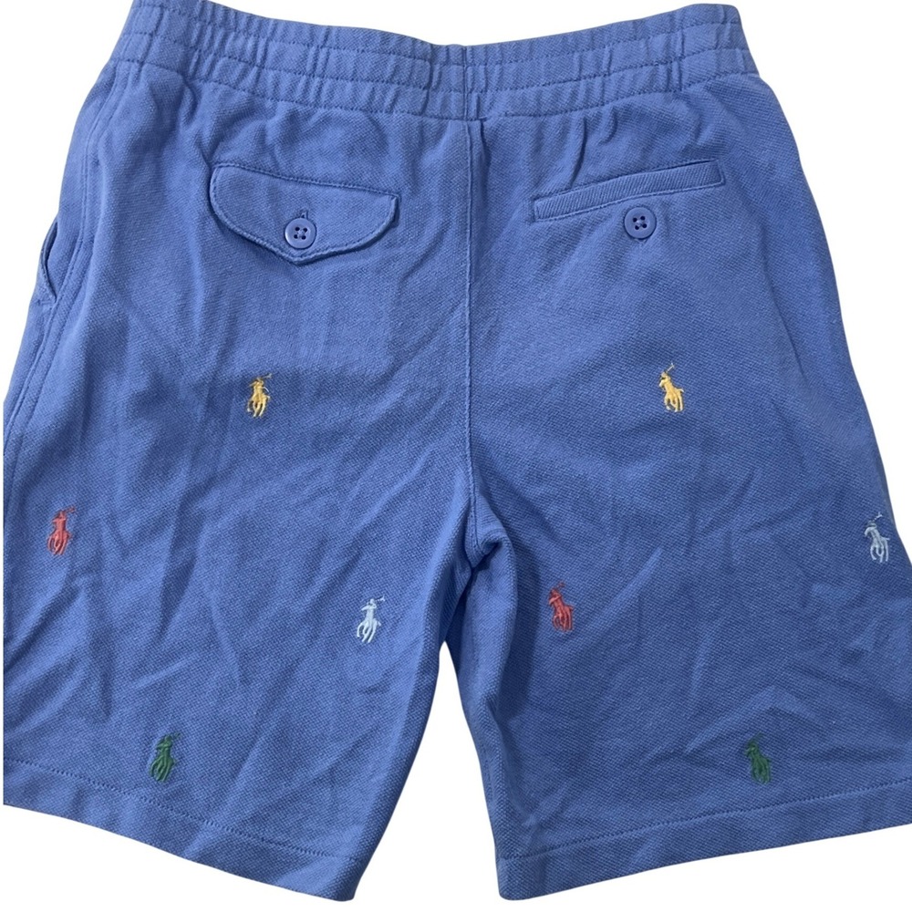 Ralph Lauren Kids Blue Colorful Pastel Logo Preppy Shorts Boys 7 Vacation Beach - Picture 5 of 5